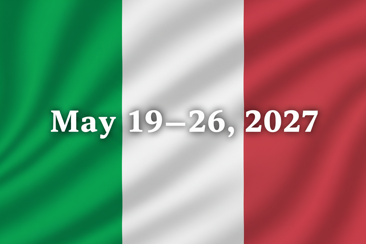 Italy Flag – May 19–26, 2027
