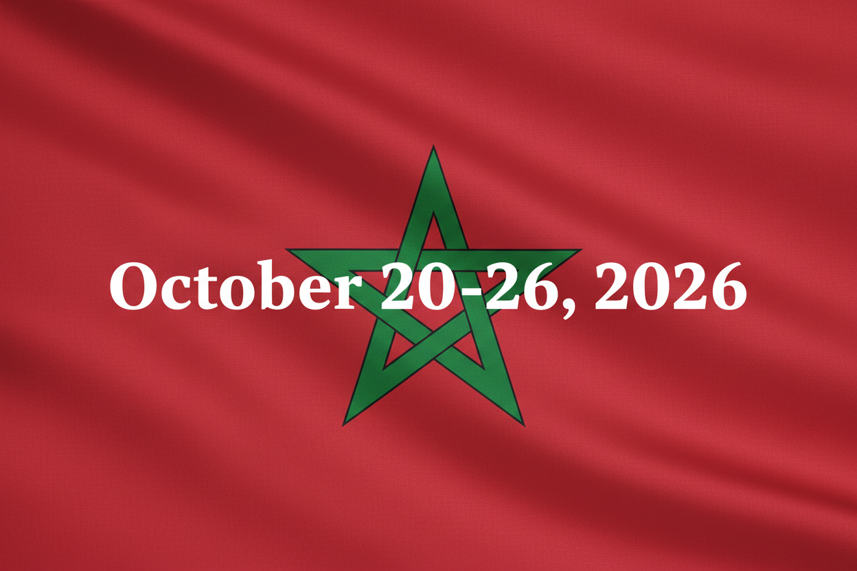 Morocco Trip Dates October 20-26, 2026